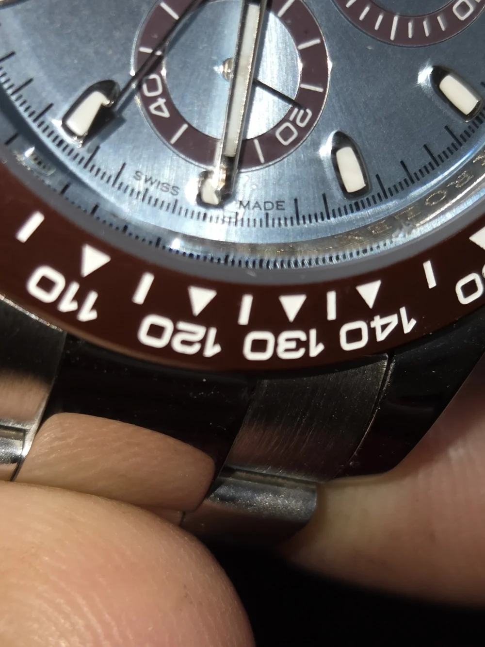 Cosmograph Daytona 40mm Platinum Icy Blue Dial Chestnut Watch